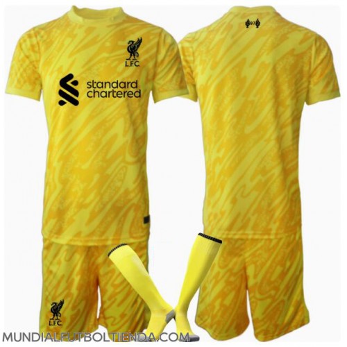 Camiseta Liverpool Portero Tercera Equipación Replica 2024-25 para niños mangas cortas (+ Pantalones cortos)
